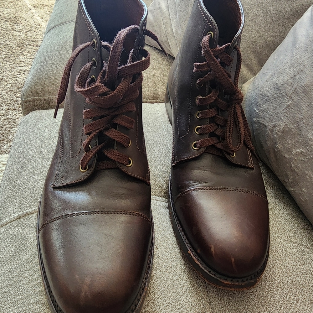 L.L. Bean Mens Hawthorne Lace Up Leather Boots 10.5 D